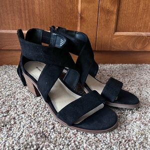 Rock & Candy Black Suede Strappy Tassel‎ Sandals